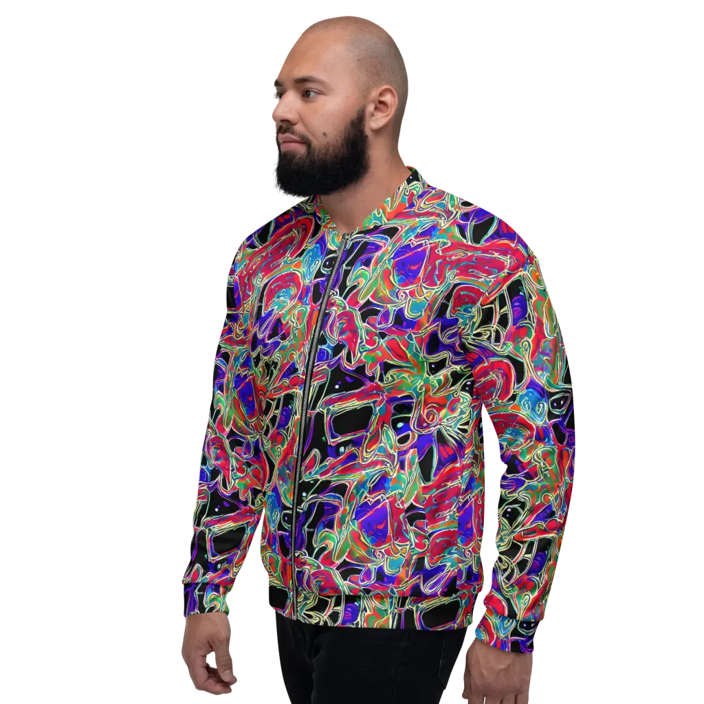 Inkfire Filigree on Bomber Jacket — Left