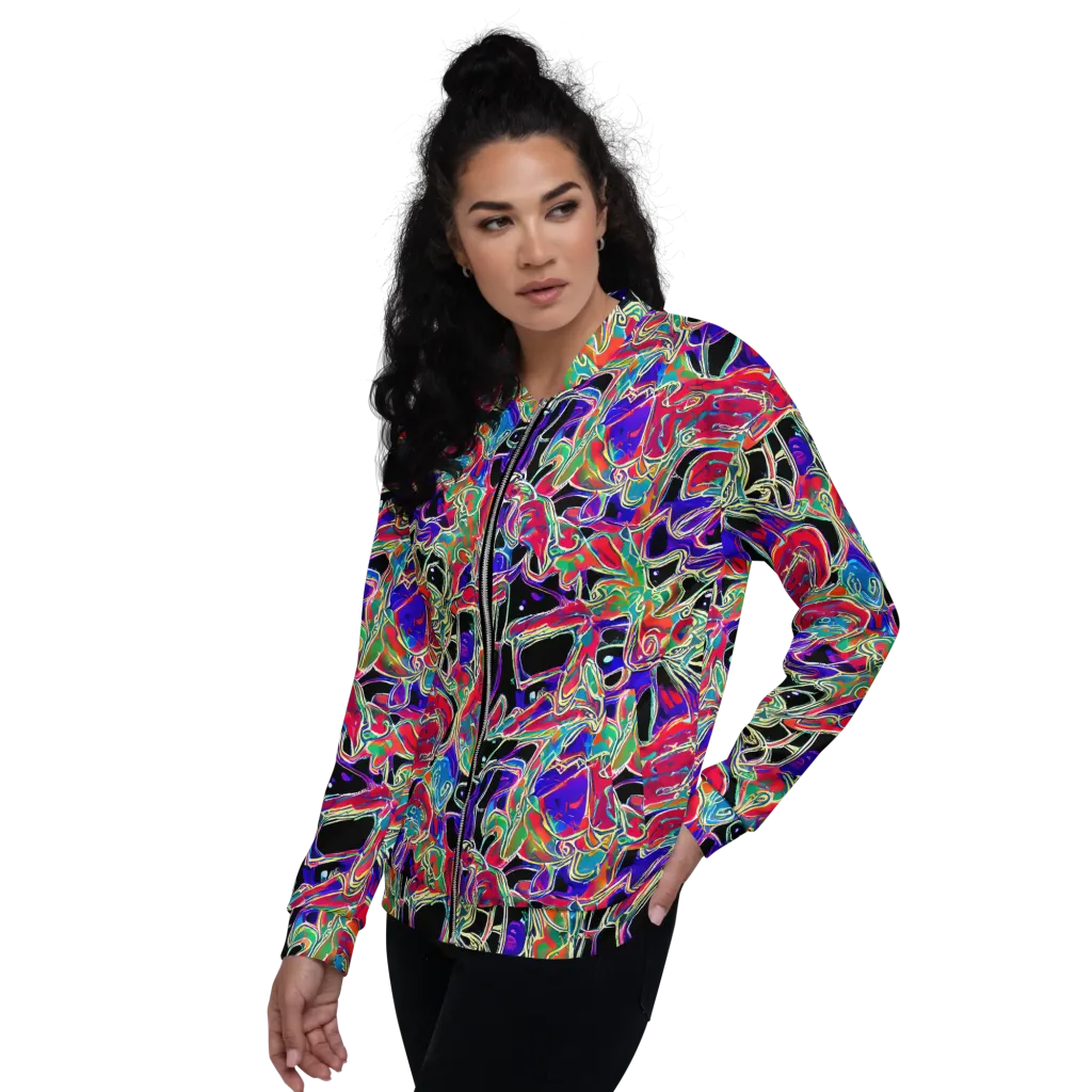 Inkfire Filigree on Bomber Jacket — Left