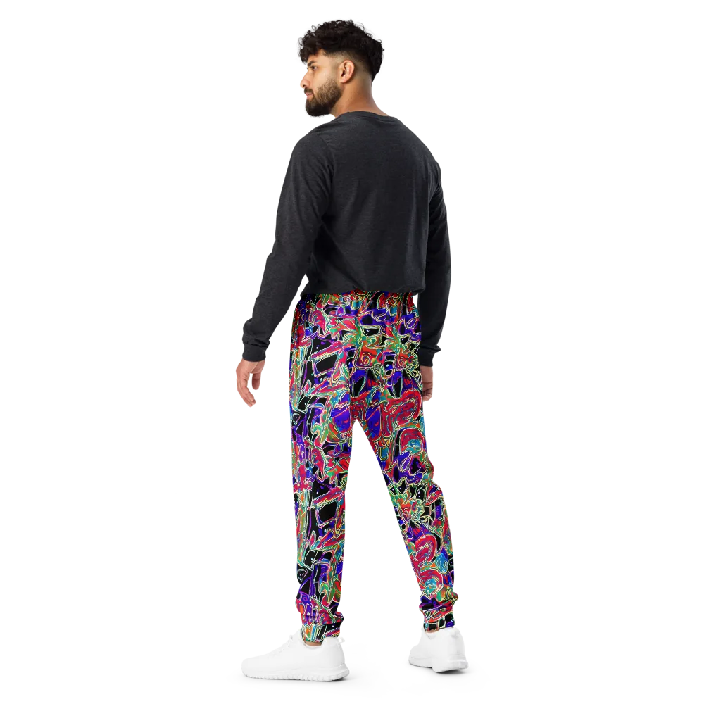 Inkfire Filigree on Men's Joggers — Back