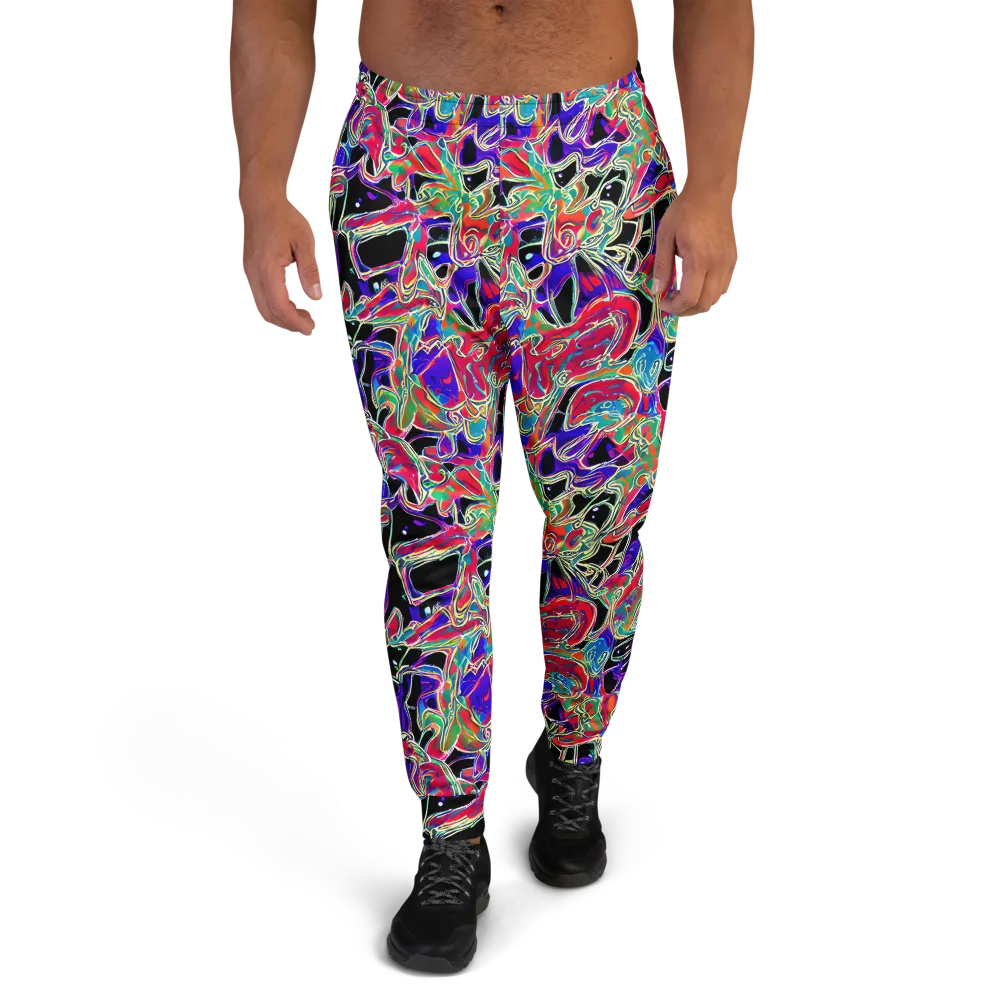 Inkfire Filigree on Men's Joggers — Front