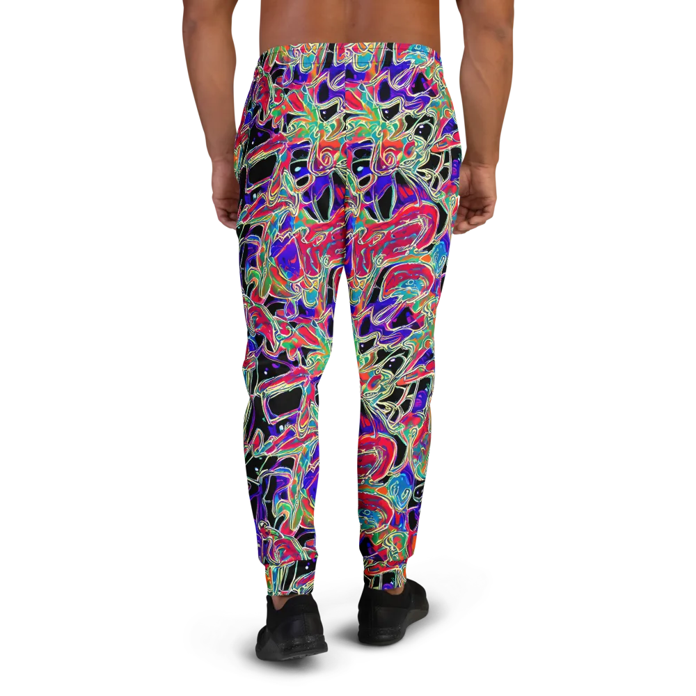 Inkfire Filigree on Men's Joggers — Back