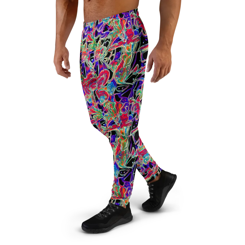 Inkfire Filigree on Men's Joggers — Left