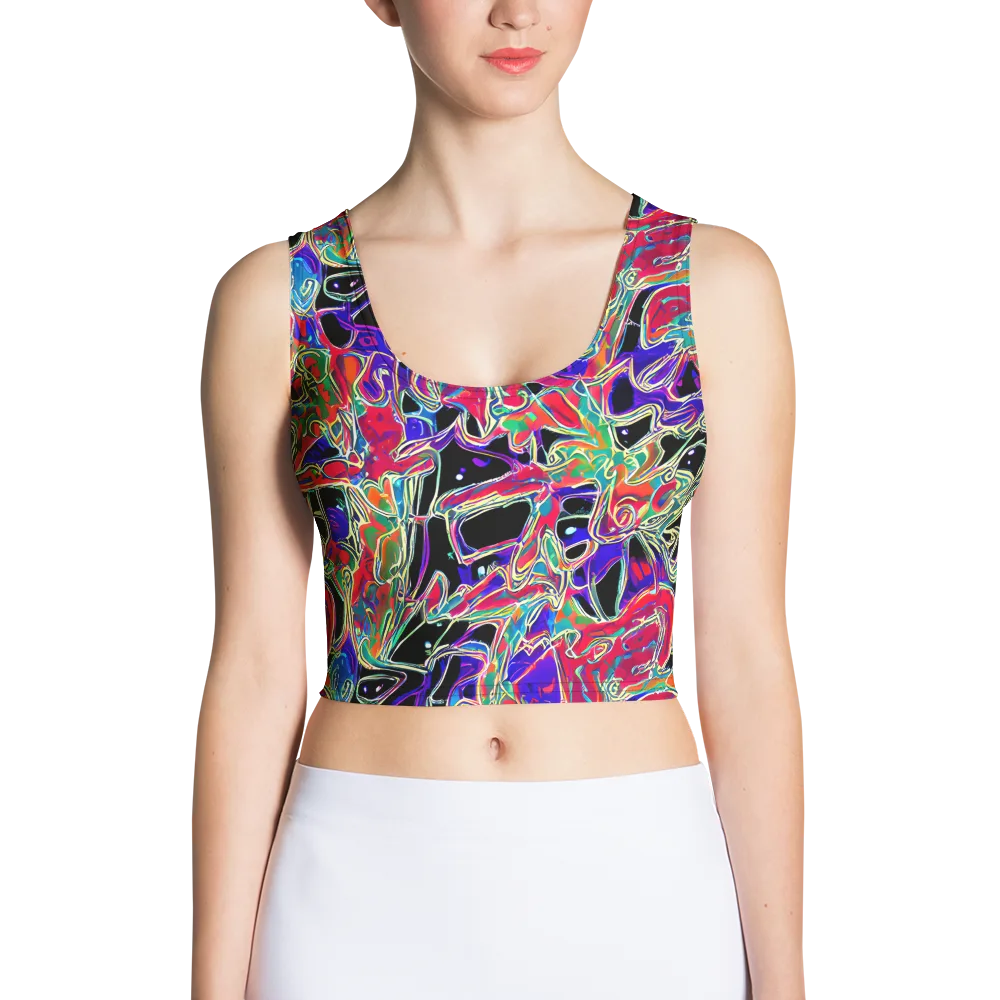 Inkfire Filigree on Crop Top — Front