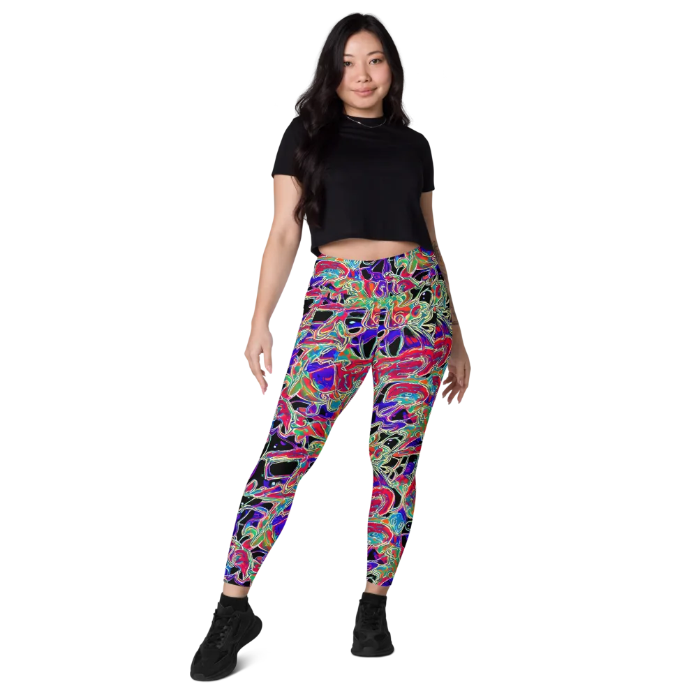 Inkfire Filigree on Leggings with Pockets — Front