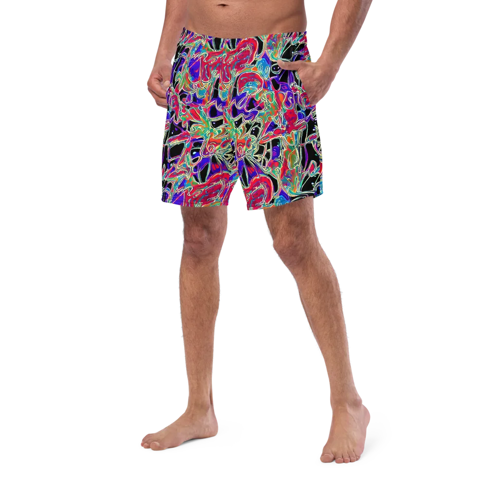 Inkfire Filigree on Swim Trunks — Left Front