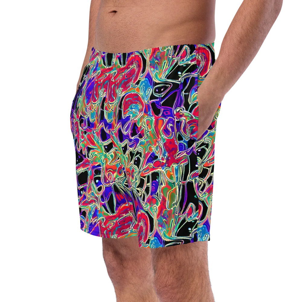 Inkfire Filigree on Swim Trunks — Left Front