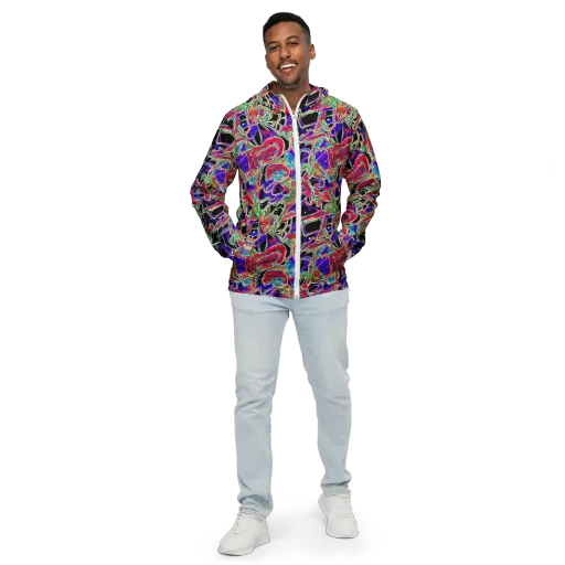 Inkfire Filigree on a Men's Windbreaker