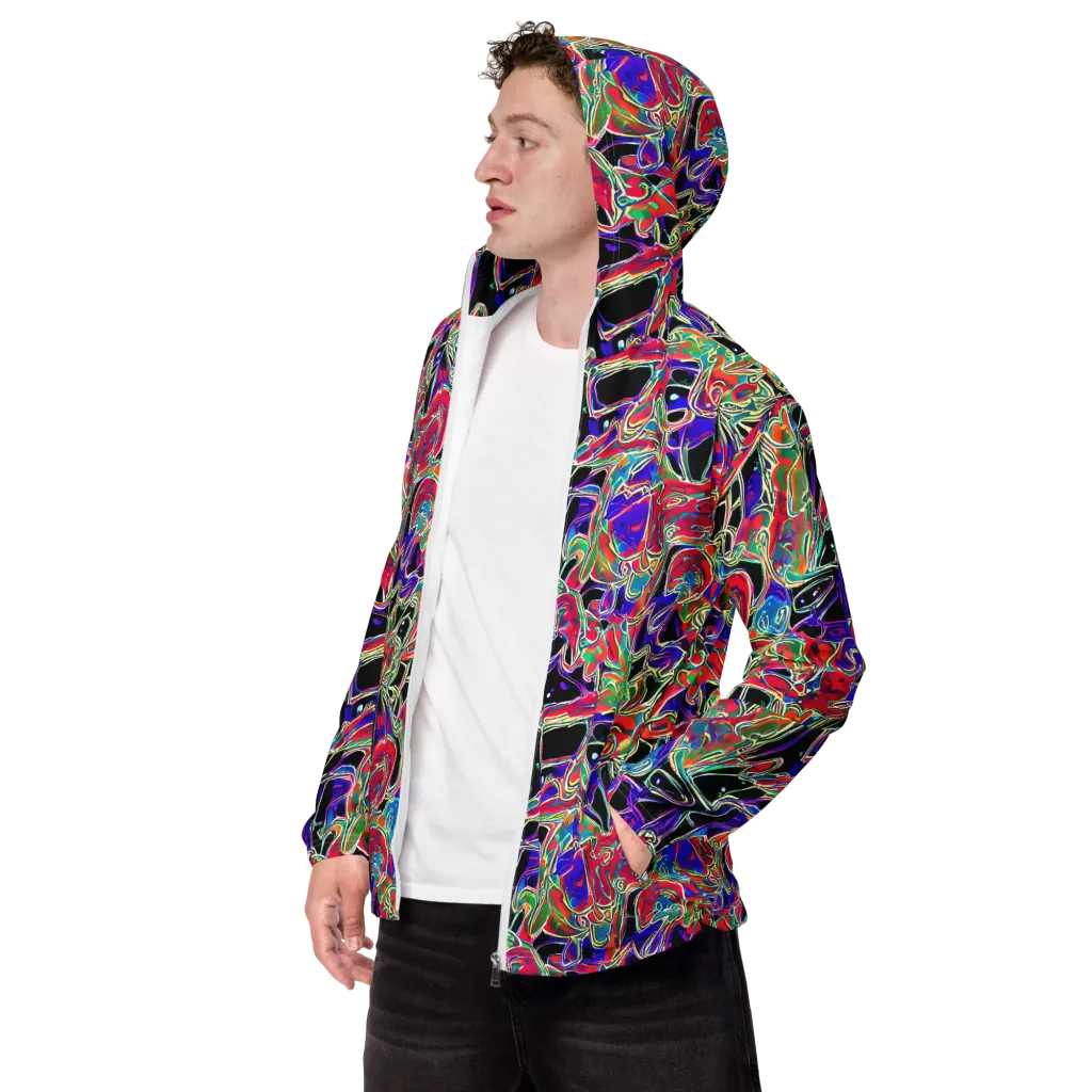 Inkfire Filigree on Men's Windbreaker — Left Front