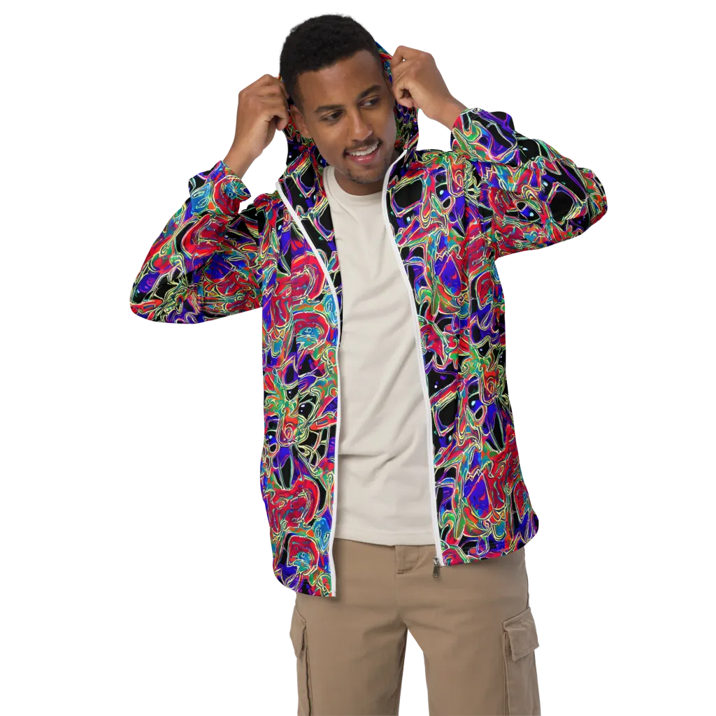 Inkfire Filigree on Men's Windbreaker — Front