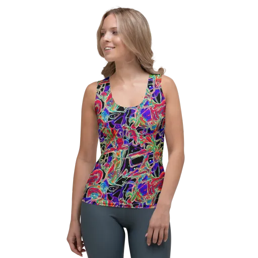 Inkfire Filigree on a Women's Tank Top