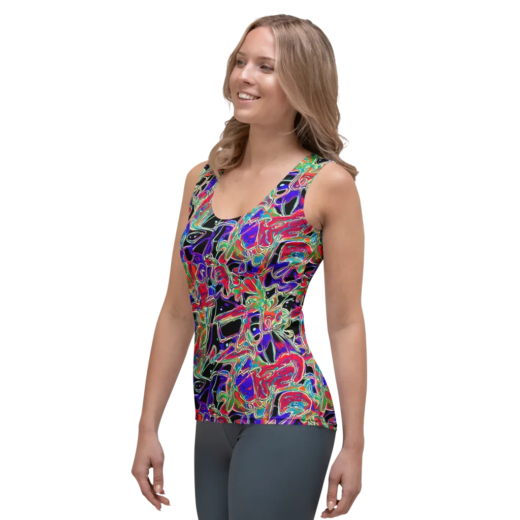 Inkfire Filigree on Women's Tank Top — Left Front