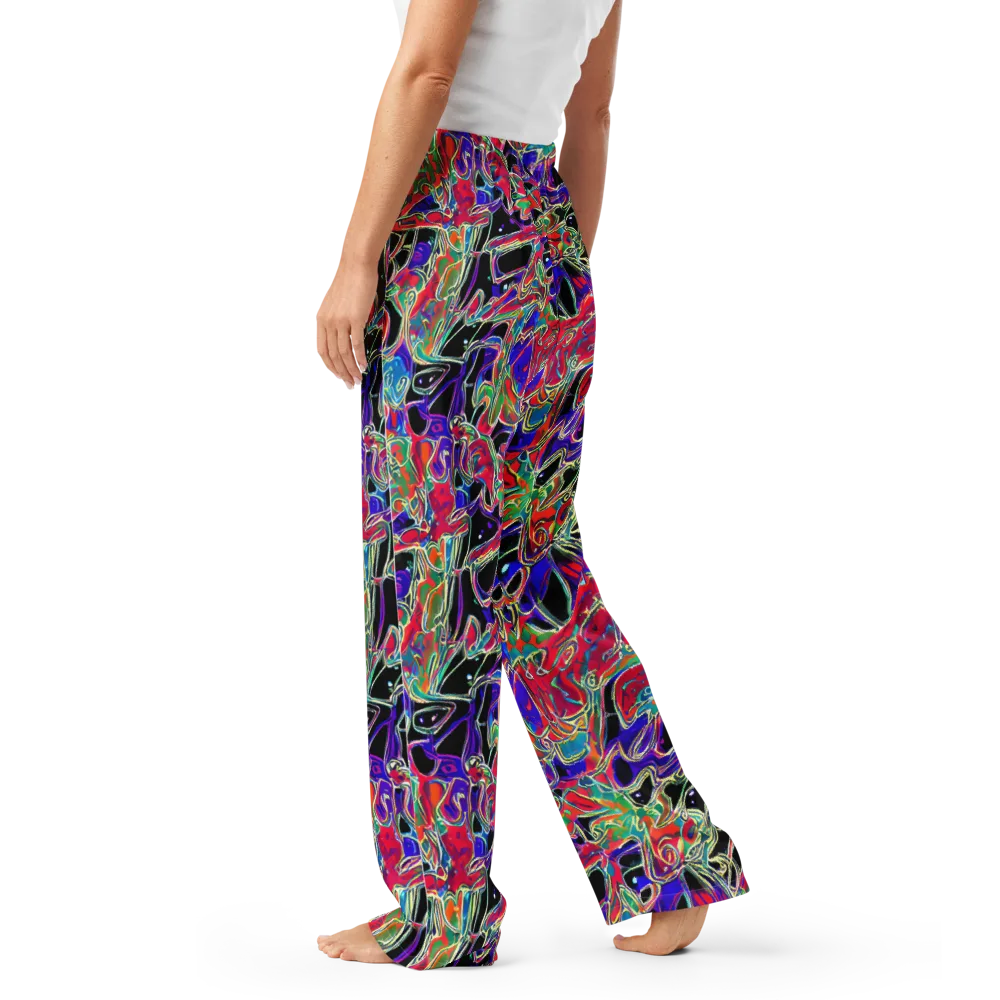 Inkfire Filigree on Women's Pajama Pants — Left
