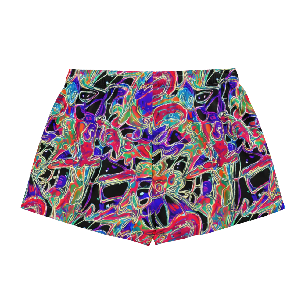 Inkfire Filigree on Women's Pajama Shorts — Back