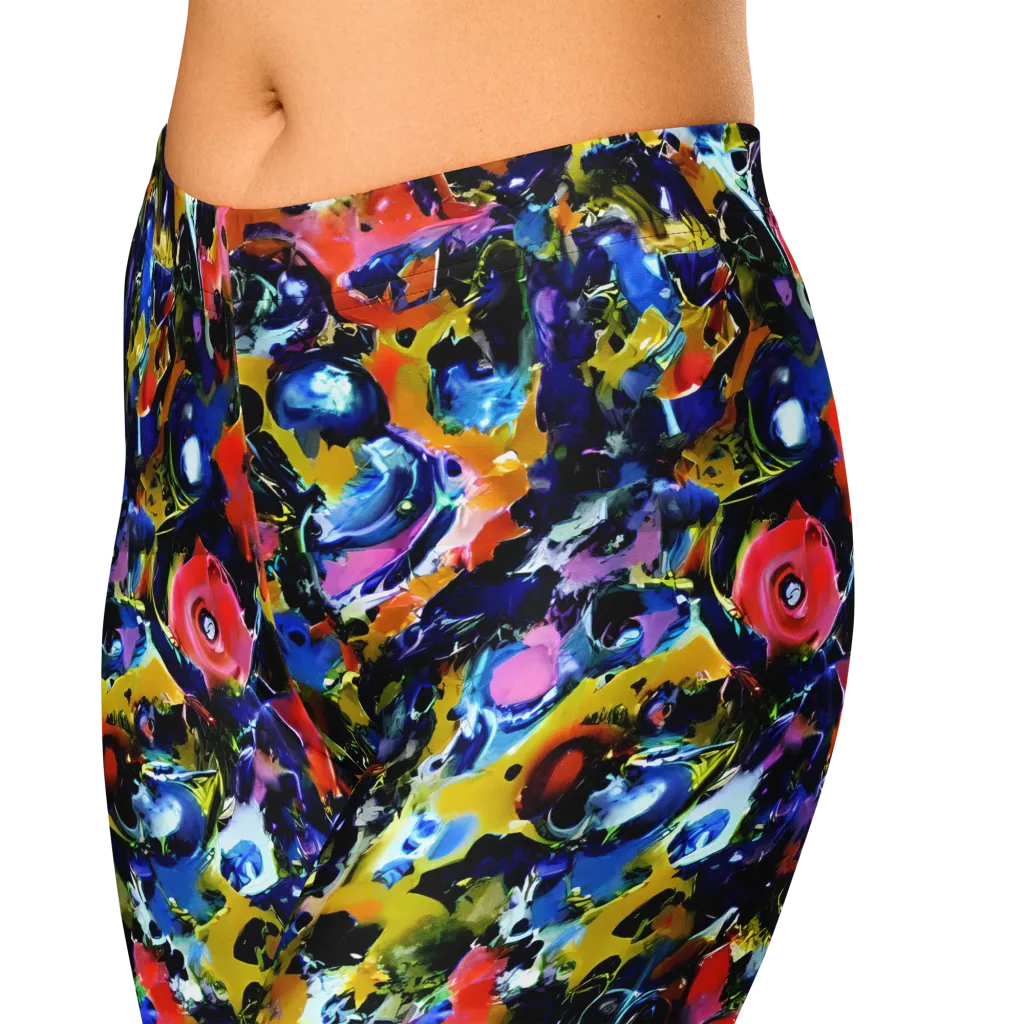 Vivid Disorder on Capri Leggings — Zoomed-in