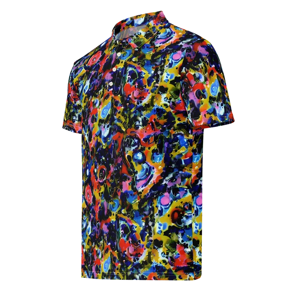 Vivid Disorder on Men's Slim Fit Polo Shirt — Left Front