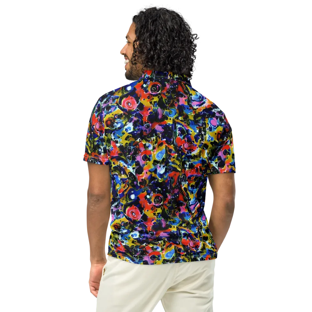 Vivid Disorder on Men's Slim Fit Polo Shirt — Back