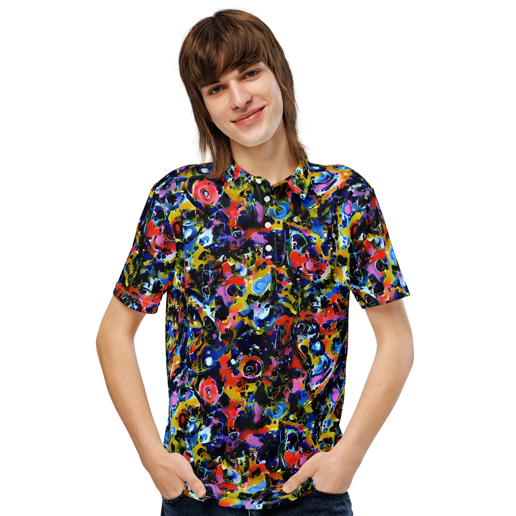 Vivid Disorder on Men's Slim Fit Polo Shirt — Front