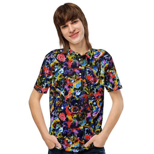 Vivid Disorder on a Men's Slim Fit Polo Shirt
