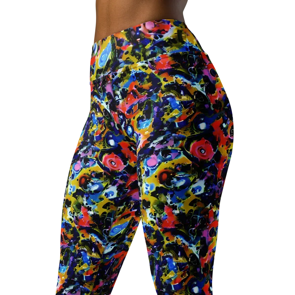 Vivid Disorder on Yoga Leggings — Left Front