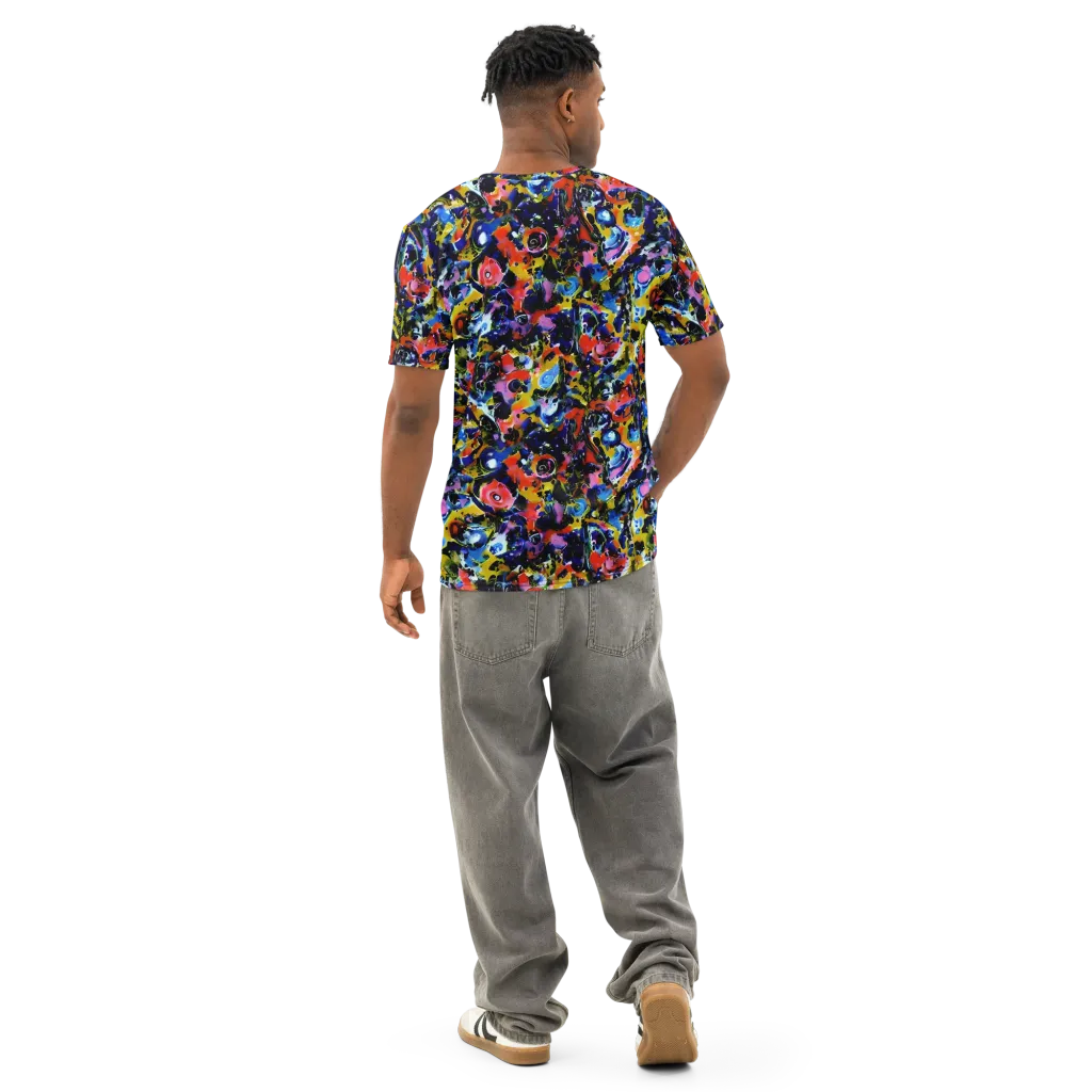 Vivid Disorder on Men's Cotton Crew Neck T-Shirt — Back