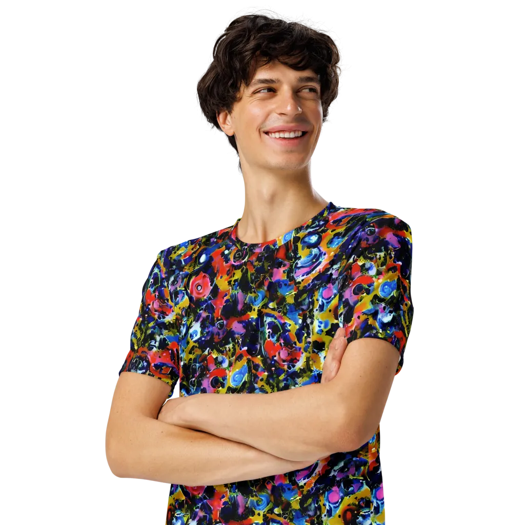 Vivid Disorder on Men's Crew Neck T-Shirt — Left Front