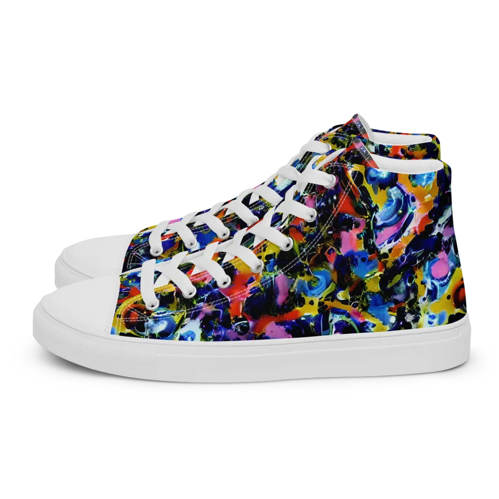 Vivid Disorder on Women's High Top Canvas Shoes — Left