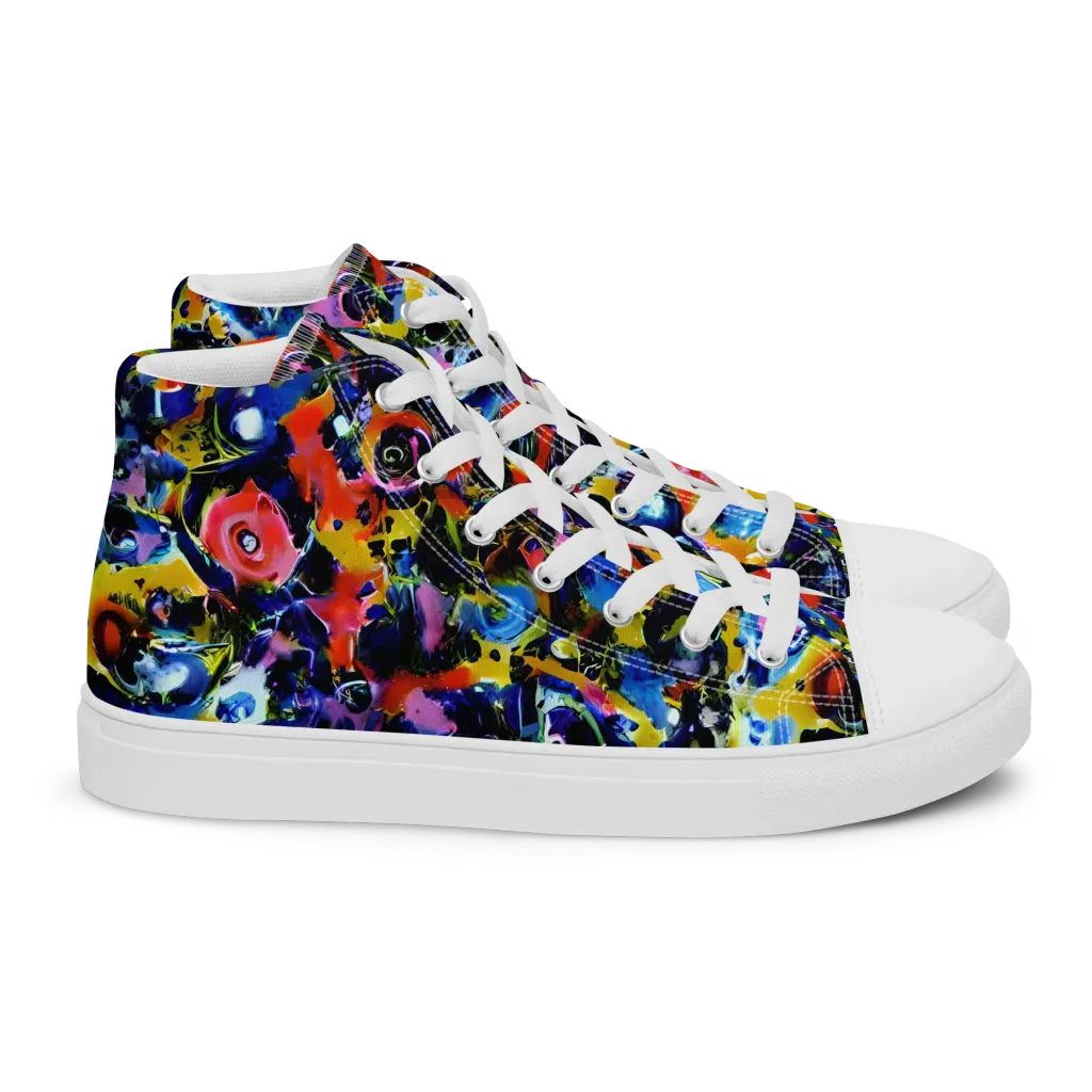 Vivid Disorder on Women's High Top Canvas Shoes — Right