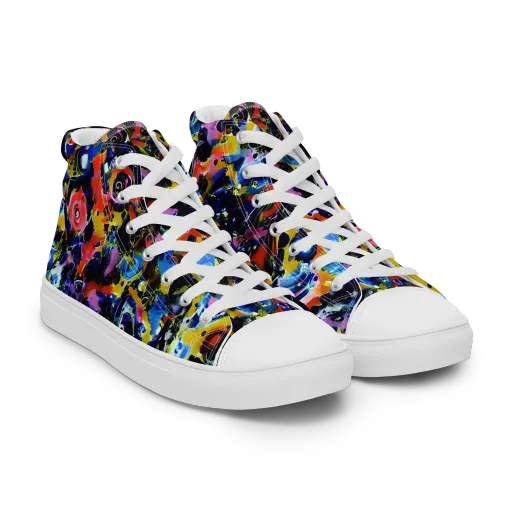 Vivid Disorder on a Women's High Top Canvas Shoes