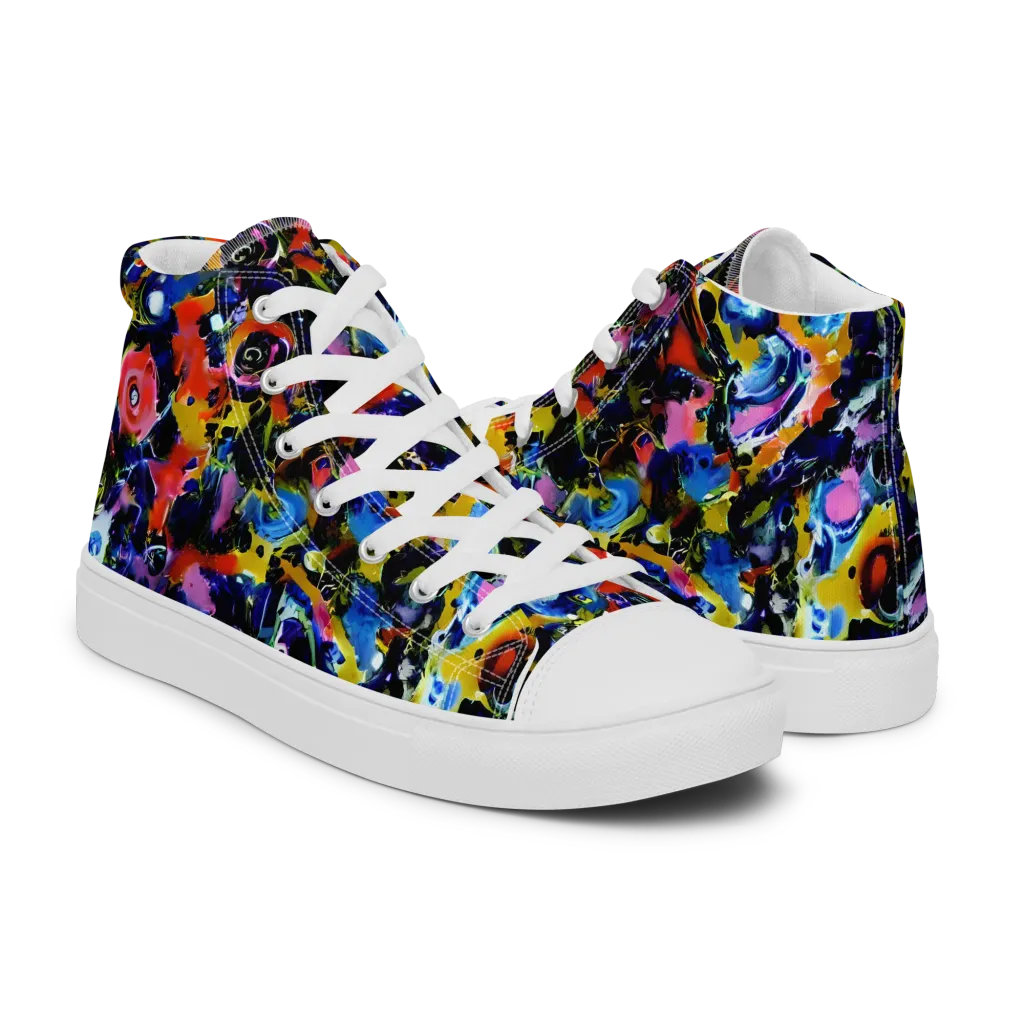 Vivid Disorder on Women's High Top Canvas Shoes — Right
