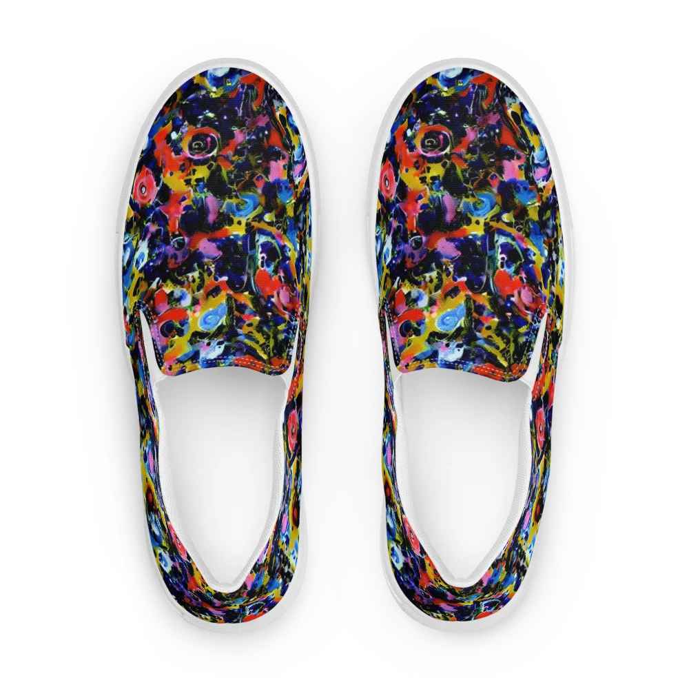 Vivid Disorder on Men's Slip-On Canvas Shoes — Front