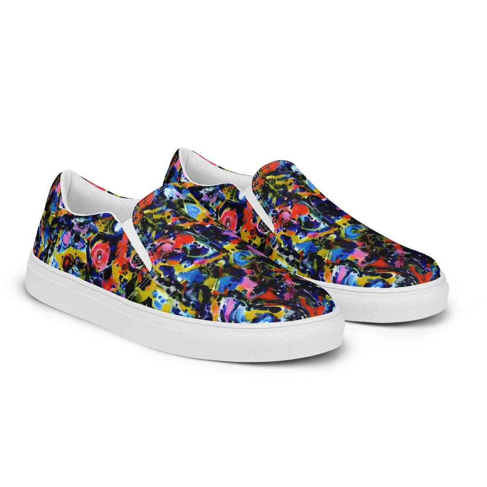 Vivid Disorder on Men's Slip-On Canvas Shoes — Right Front