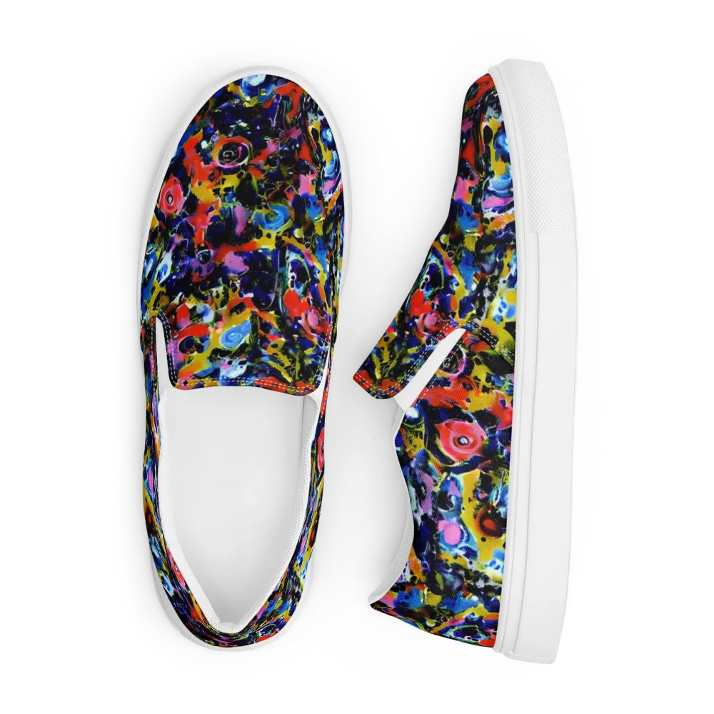 Vivid Disorder on Men's Slip-On Canvas Shoes — Front