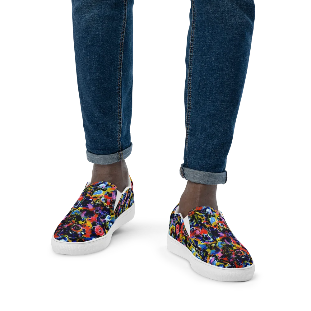 Vivid Disorder on Men's Slip-On Canvas Shoes — Front
