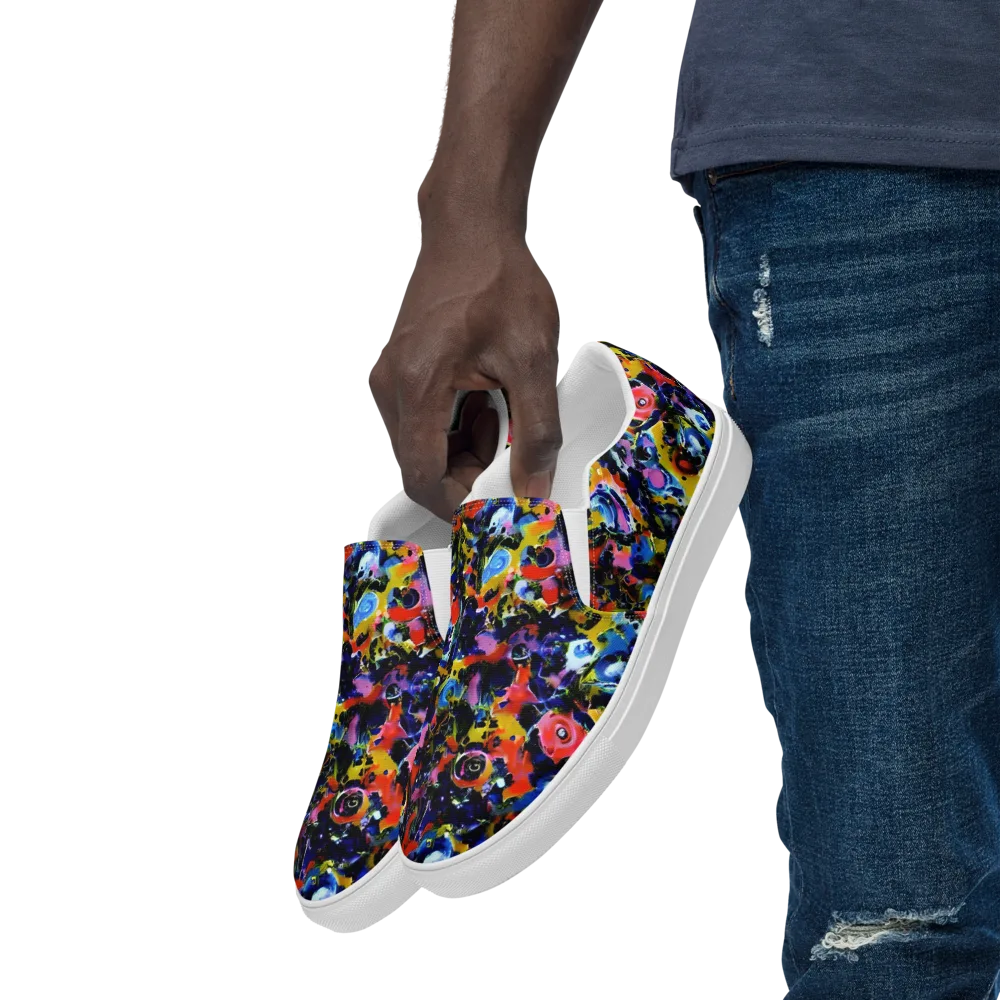 Vivid Disorder on Men's Slip-On Canvas Shoes — Left Front