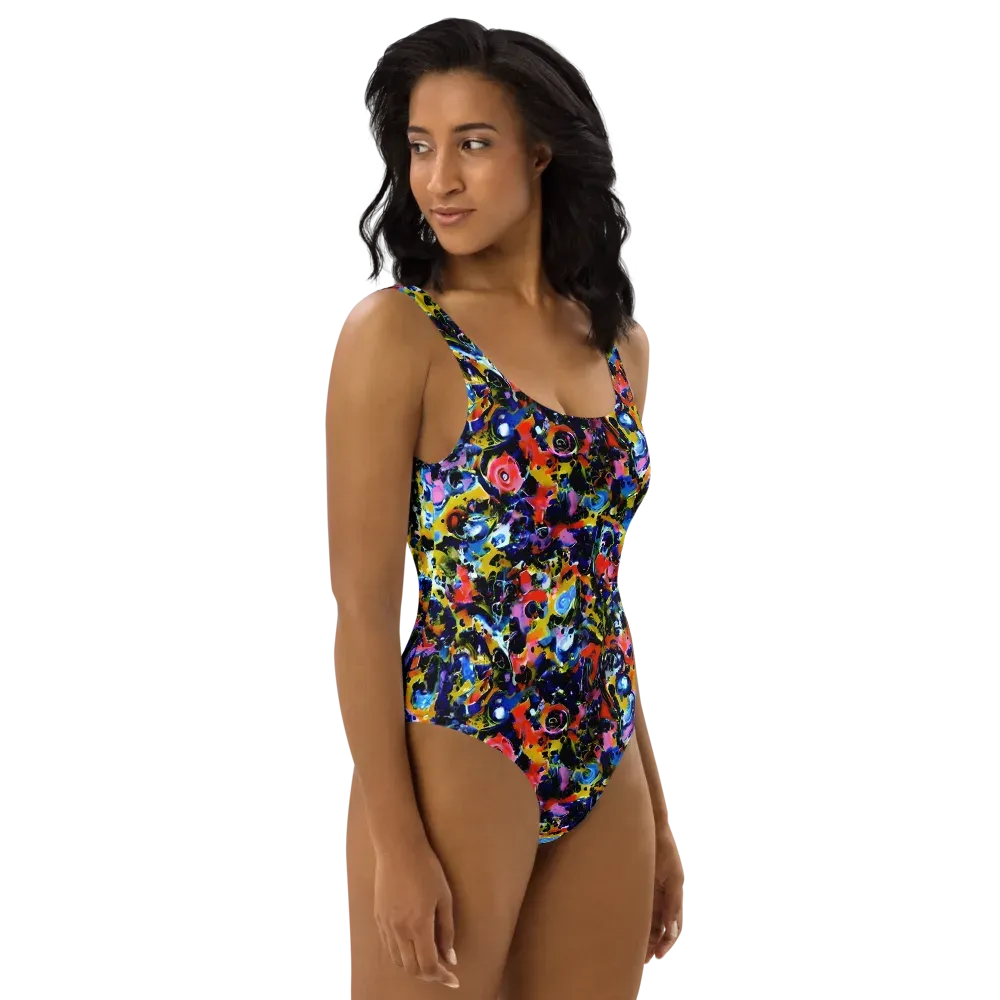 Vivid Disorder on One-Piece Swimsuit — Right