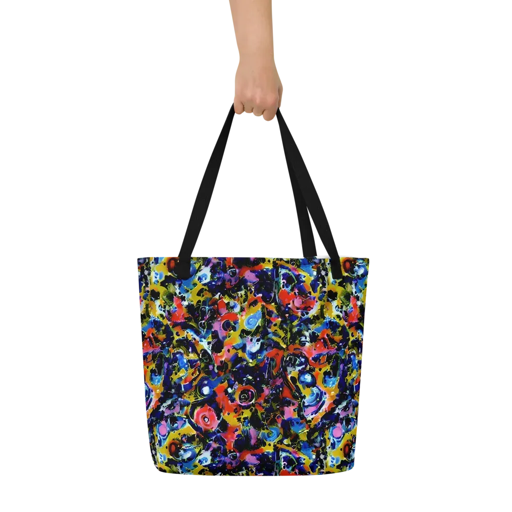 Vivid Disorder on Large Tote Bag W/ Pocket — Front