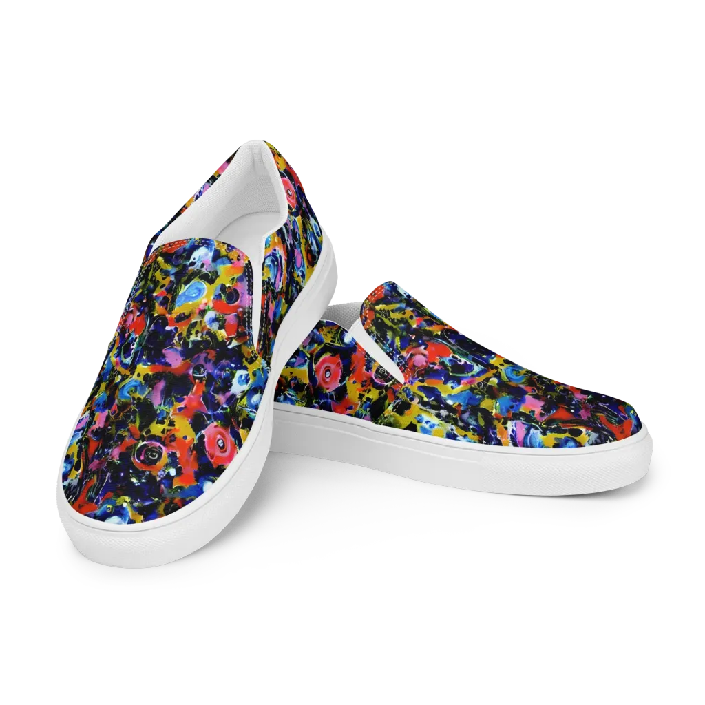 Vivid Disorder on Women's Slip-On Canvas Shoes — Left Front