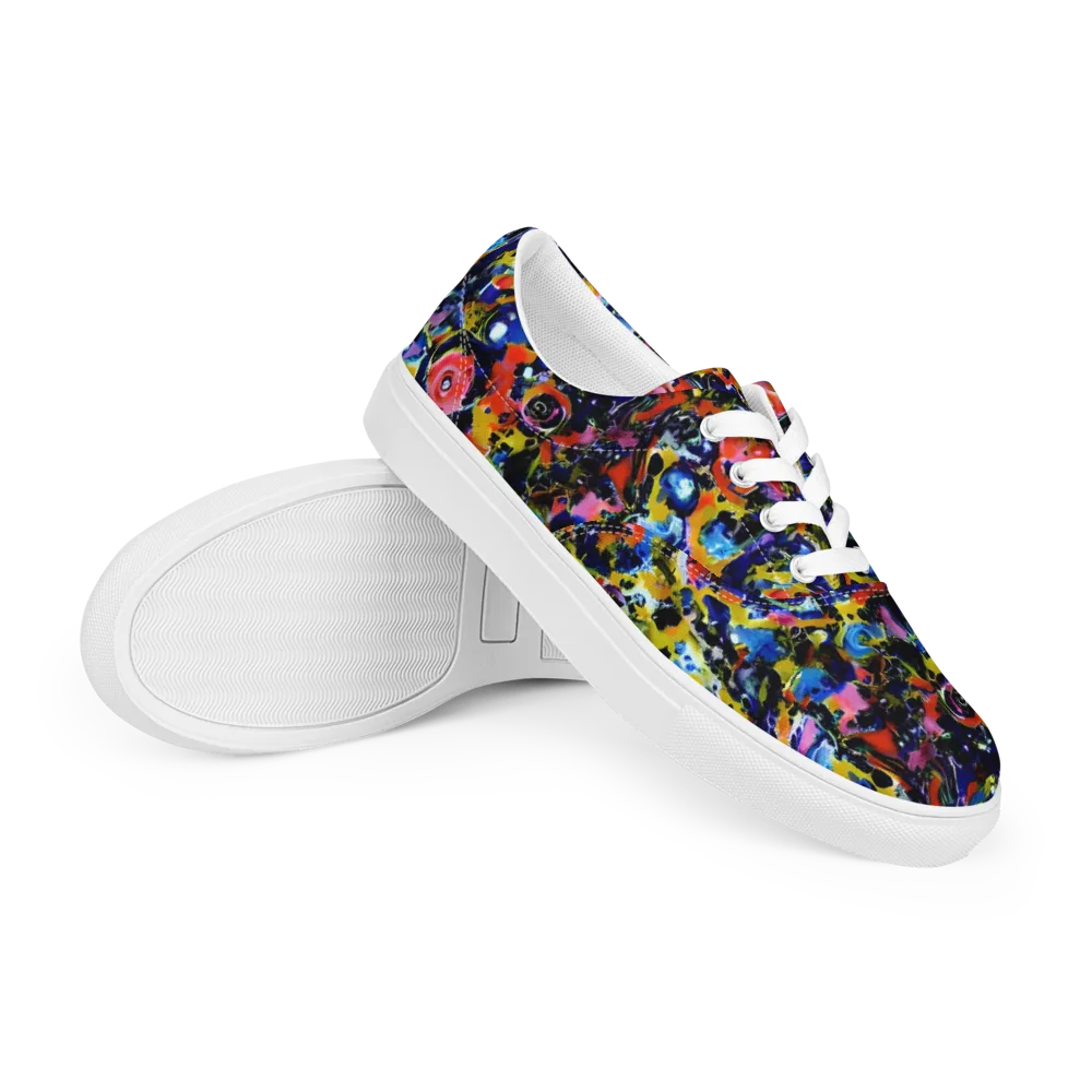 Vivid Disorder on Men's Lace-Up Canvas Shoes — Right Front