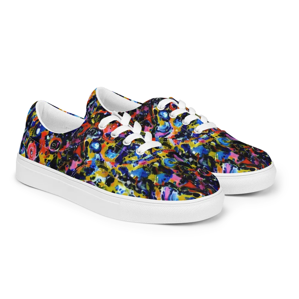 Vivid Disorder on Men's Lace-Up Canvas Shoes — Right Front