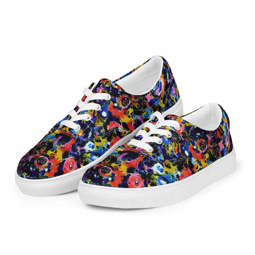 Vivid Disorder on Men's Lace-Up Canvas Shoes — Left Front