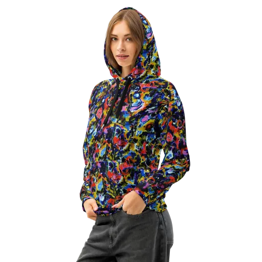 Vivid Disorder on a Cotton Hoodie
