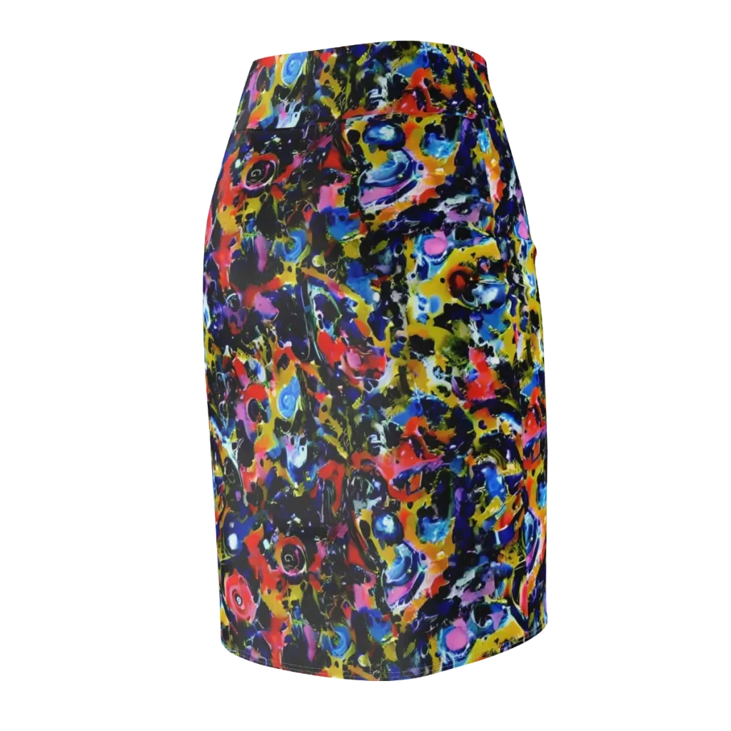 Vivid Disorder on Pencil Skirt — Back Side