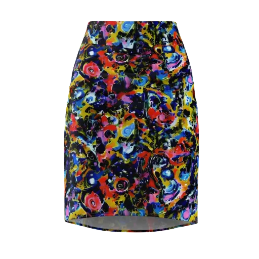 Vivid Disorder on a Pencil Skirt