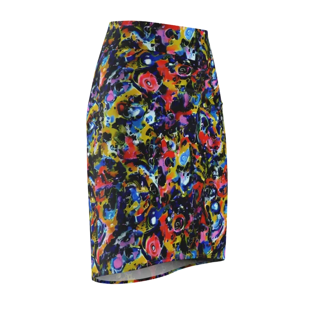 Vivid Disorder on Pencil Skirt — Front Side