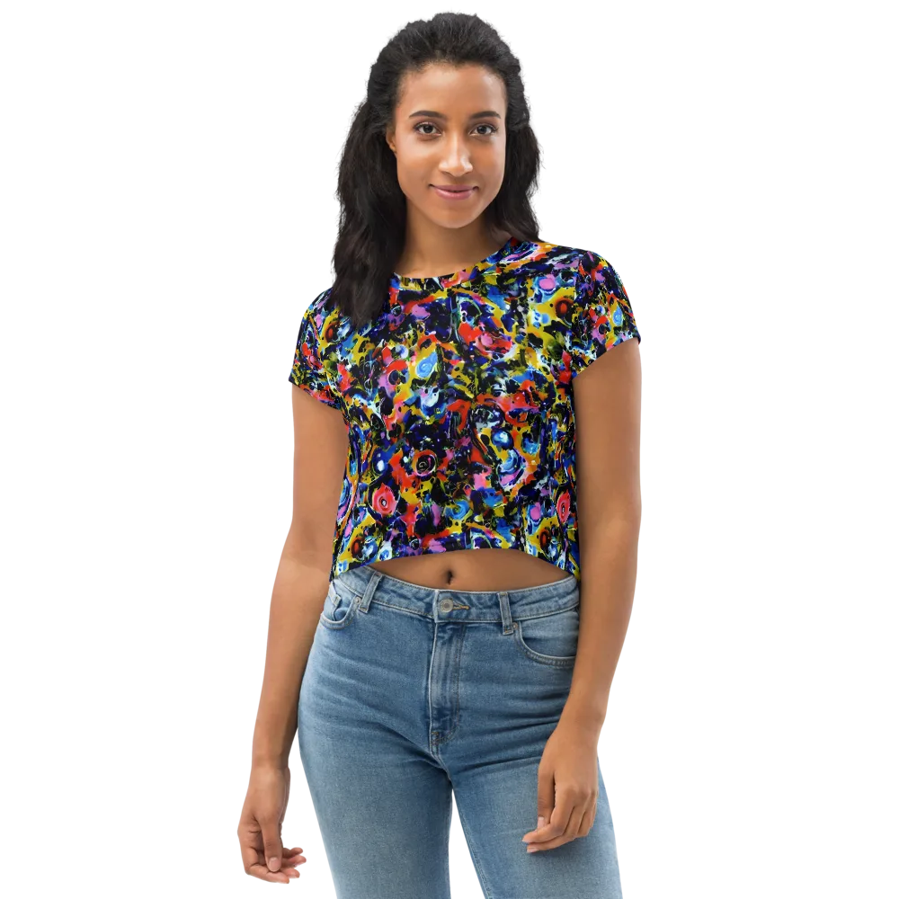 Vivid Disorder on Crop Tee — Front