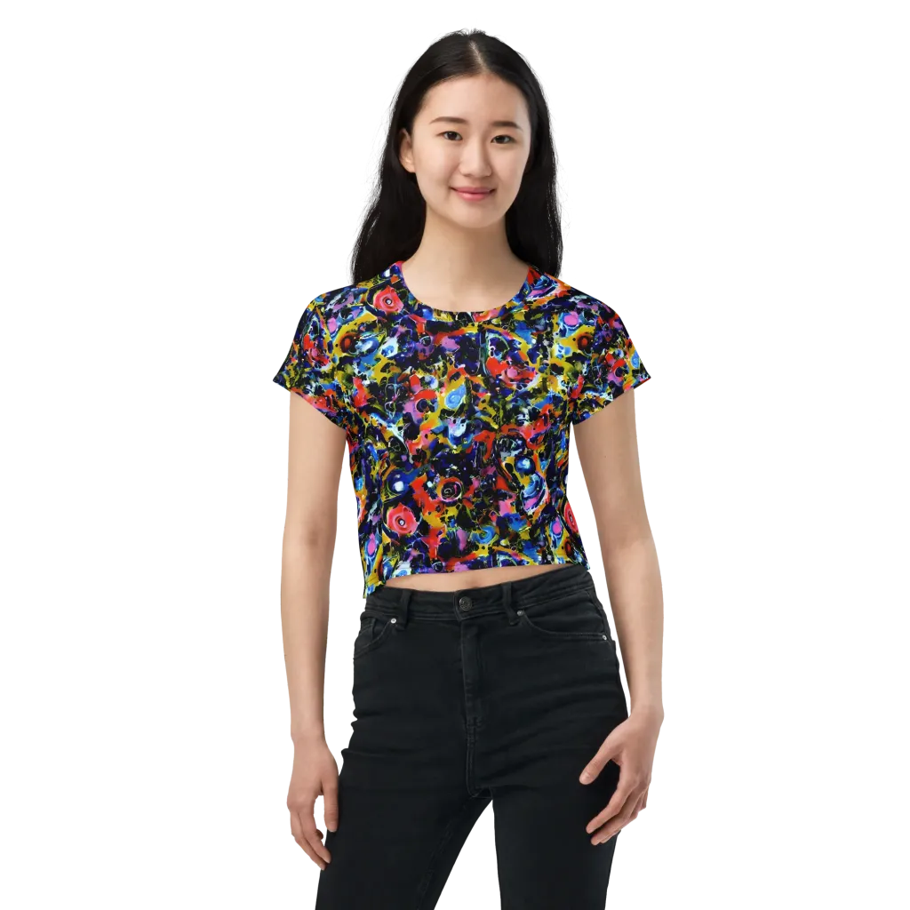 Vivid Disorder on Crop Tee — Front