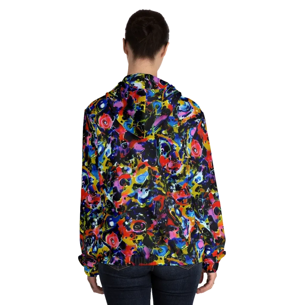 Vivid Disorder on Women's Full-Zip Hoodie — Back On Person