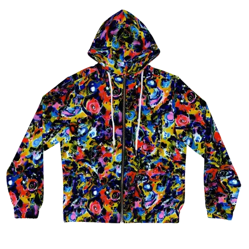 Vivid Disorder on a Women's Full-Zip Hoodie