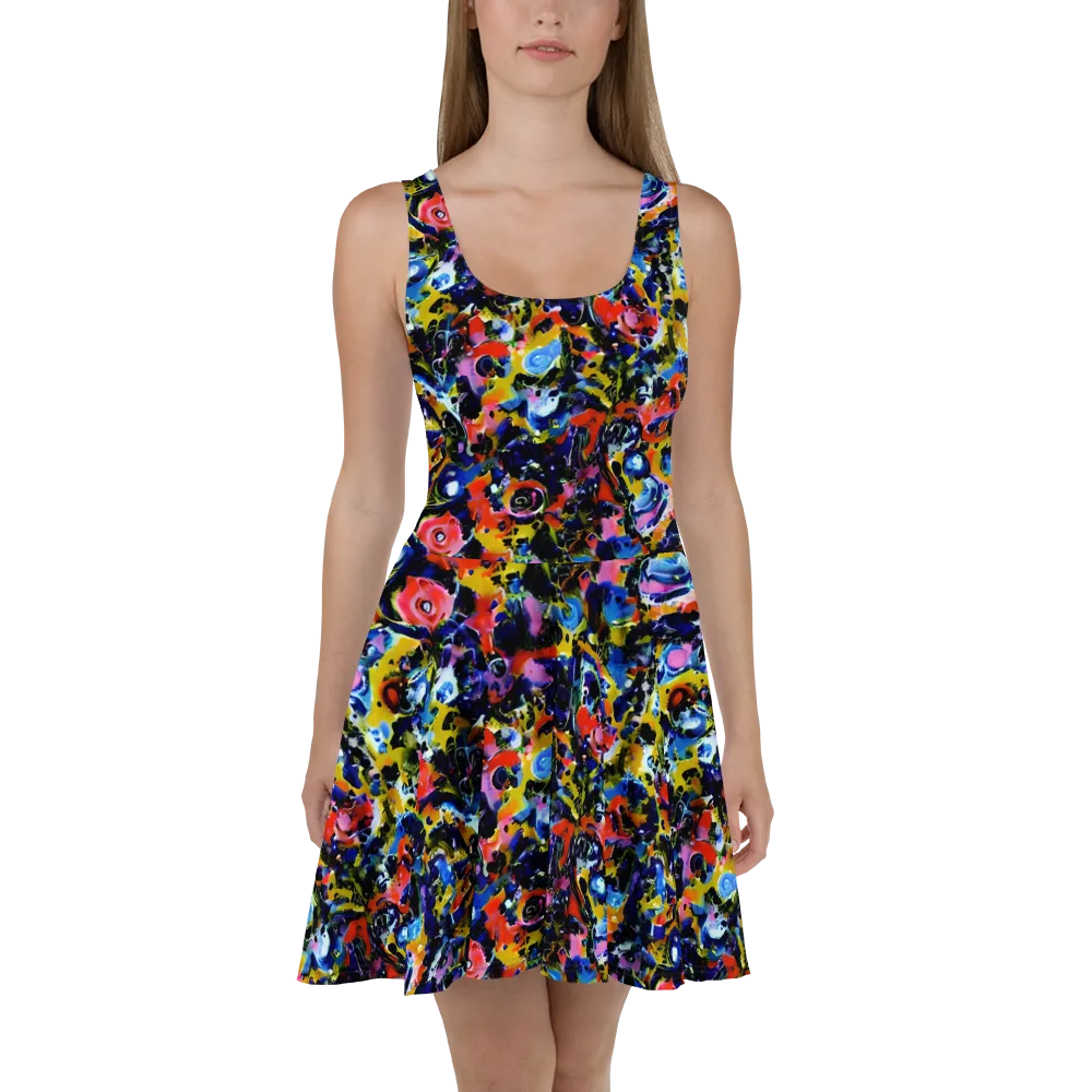 Vivid Disorder on Skater Dress — Front