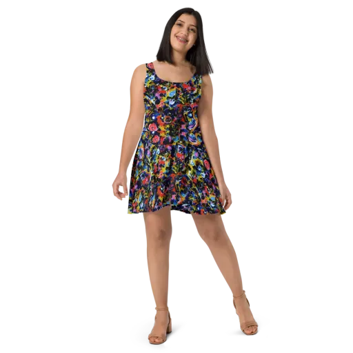 Vivid Disorder on a Skater Dress